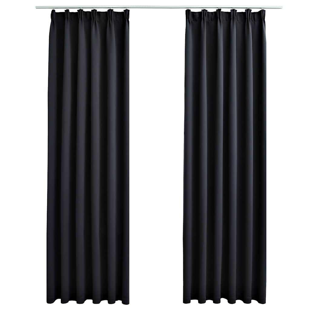blackout curtains with hooks, 2 pieces.   blackout curtains
