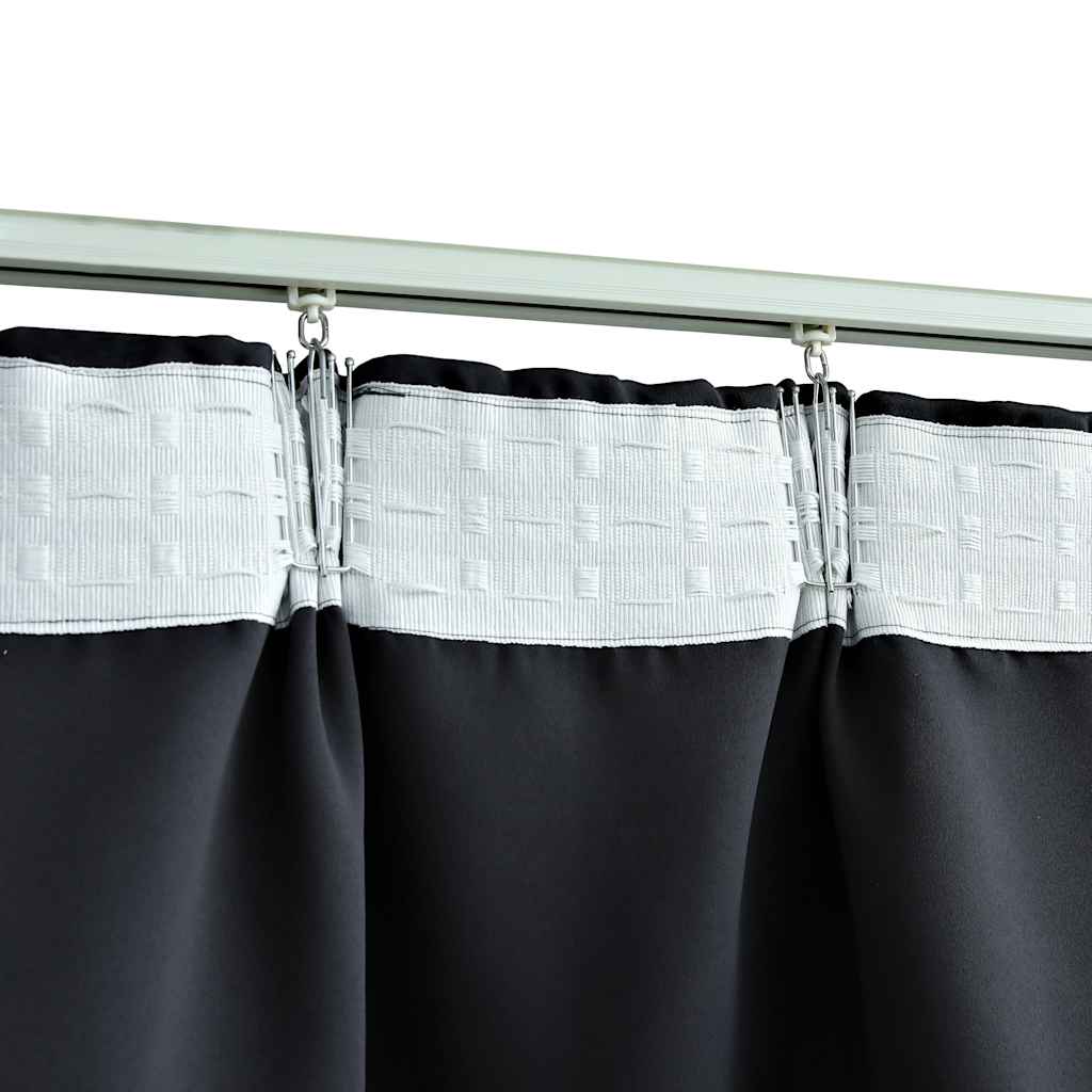 blackout curtains with hooks, 2 pieces.   blackout curtains
