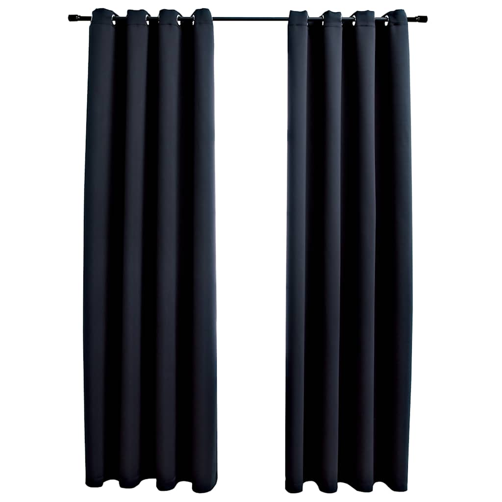 blackout curtains with metal eyelets, 2 pieces.   blackout curtains