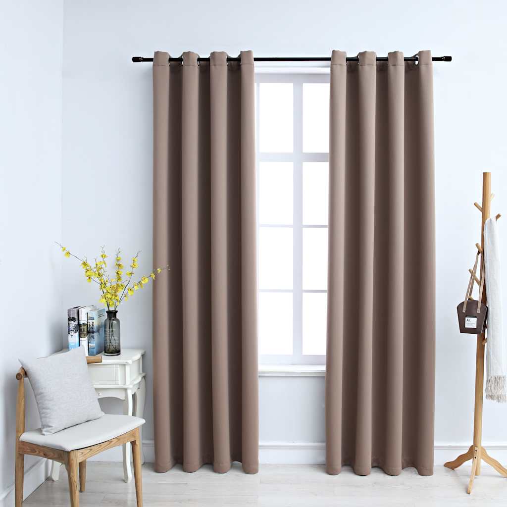 blackout curtains with metal eyelets, 2 pieces.   blackout curtains