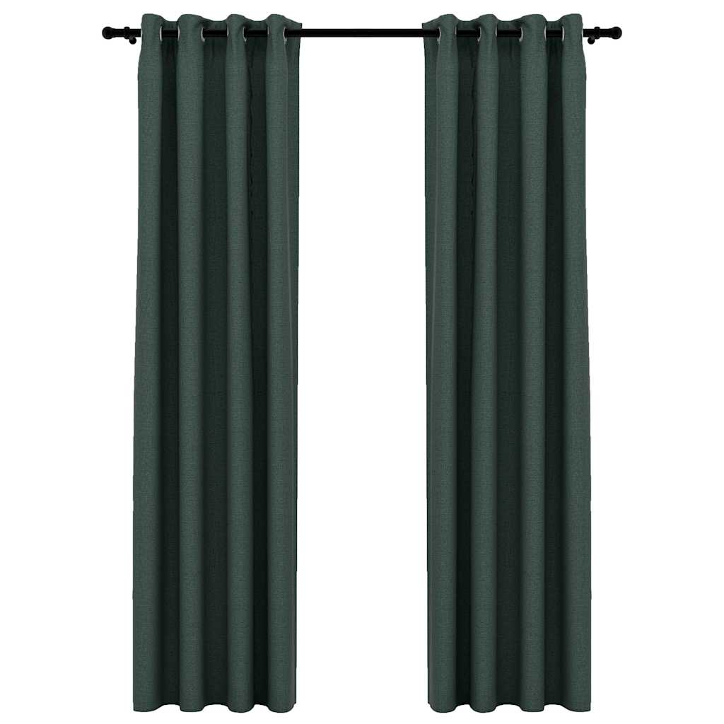 blackout curtains with eyelets, linen look, 2 pieces.   blackout curtains